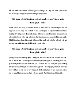 Tiếng việt 4: Viết đoạn văn về một em bé trong Vương quốc Tương Lai theo tưởng tượng của em | Cánh diều
