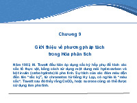 Chương 9: Giới thiệu về phương pháp tách trong Hóa phân tích | Bài giảng môn Phân tích bằng công cụ | Đại học Bách khoa hà nội