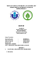Microscopy, cell observation & osmosis | Bài báo cáo thực hành học phần Biology | Trường Đại học Quốc tế, Đại học Quốc gia Thành phố Hồ Chí Minh