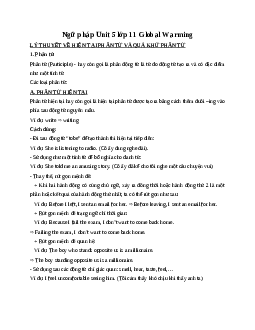 Ngữ pháp Unit 5: Global Warming | Tiếng anh 11 Global Success