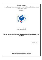 Bài tập cuối kỳ: Quy định pháp luật về bảo hiểm xã hội môn Chính trị - Luật | Đại học Công nghiệp Thực phẩm Thành phố Hồ Chí Minh