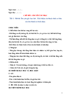 Giáo án Âm nhạc 6 sách Cánh diều (Cả năm)