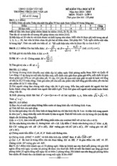 Đề học kỳ 2 Toán 9 năm 2024 – 2025 trường THCS Chu Văn An – Hà Nội
