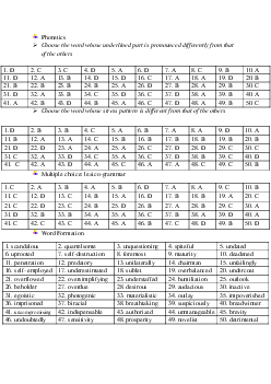 Brush up on Your Use of English skills For Advanced 01   (KEY)
