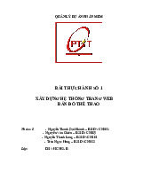 Báo cáo Xây dựng hệ thống trang web bán đồ thể thao môn Quản lý dự án phần mềm | Học viện Công Nghệ Bưu Chính Viễn Thông