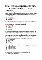 Tài liệu Ngân hàng câu hỏi trắc nghiệm Cơ sở văn hoá Việt Nam | Đại học Hà Nội