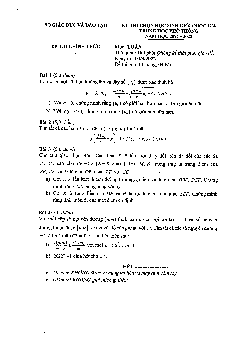 Đề thi chọn học sinh giỏi Quốc gia môn Toán THPT năm học 2021 – 2022
