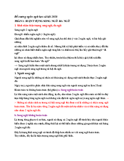 Đề cương Ngôn ngữ học Xã hội | Trường Đại học Kinh tế và Quản trị Kinh doanh, Đại học Thái Nguyên