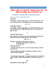 Tổng Hợp Lý Thuyết Toán Kinh Tế 1 Và Một Số Mẹo Khi Làm Bài Thi