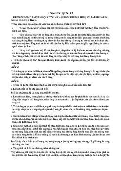 Công ước quốc tế môn kinh tế quốc tế