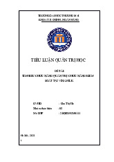 Phân tích chức năng kiểm soát của công ty Vinamilk | Tiểu luận quản trị học