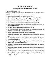 Đề cương thảo luận môn học pháp luật về chủ thể kinh doanh | Đại học Nội Vụ Hà Nội