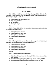 Tổ hợp câu trắc nghiệm ôn tập Triết học Mác - Lênin | Trường Đại học Kinh tế, Đại học Quốc gia Hà Nội