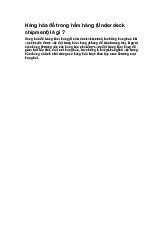 Hàng hóa để trong hầm hàng (Under deck shipment) là gì ?