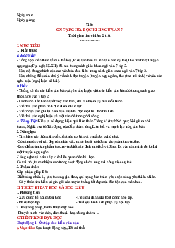 Giáo án Ngữ văn 7 Ôn tập giữa kì 2 sách Cánh diều