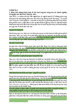 Bài tập nhóm môn Quản trị bán hàng và phân phối sản phẩm nội dung chương 2 | Học viện Công nghệ Bưu chính Viễn thông