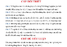 Đề thi cuối kỳ học phần Triết học Mác - Lênin năm 2024 - 2025 | Trường Đại học Khoa học tự nhiên, Đại học Quốc gia Thành phố Hồ Chí Minh
