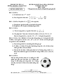Đề giao lưu HSG Toán 6 năm 2016 – 2017 phòng GD&ĐT Yên Lạc – Vĩnh Phúc