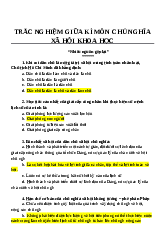 Trắc nghiệm giữa kì môn chủ nghĩa xã hội khoa học - Chủ nghĩa xã hội khoa học | Trường Đại học Bách khoa Thành phố Hồ Chí Minh
