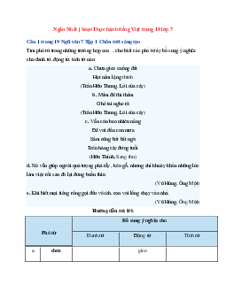 Ngắn Nhất | Soạn Thực hành tiếng Việt trang 19 | Ngữ Văn 7 Chân Trời Sáng Tạo tập 1