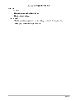 Bài giảng nhị thức Niu-tơn