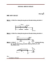 Bài tập chương 1: Biểu đồ nội lực trong kết cấu chịu tải trọng | Đại học Kiến trúc Thành phố Hồ Chí Minh