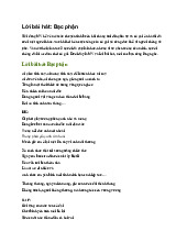 Lời bài hát: Bạc phận