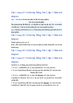 Giải VBT môn Tiếng việt 2 học kì 2 -  Bài 4: Cây và hoa bên lăng Bác | Chân trời sáng tạo