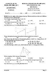 Đề khảo sát Toán 12 lần 6 năm 2024 – 2025 trường THPT Triệu Sơn 3 – Thanh Hóa