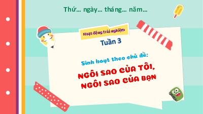 Chủ đề 1: Tự giới thiệu về mình - Tuần 3 | Bài giảng PowerPoint Hoạt động trải nghiệm 3 | Kết nối tri thức