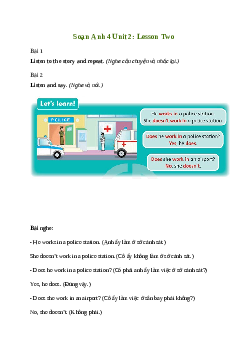Giải Tiếng Anh lớp 4 Unit 2: Lesson Two | Family and Friends