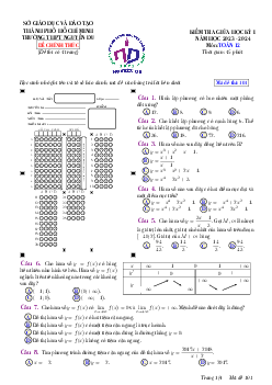 Đề giữa học kỳ 1 Toán 12 năm 2023 – 2024 trường THPT Nguyễn Du – TP HCM