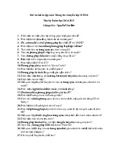 88 Câu hỏi ôn tập môn Thông tin vô tuyến_Thầy Nguyễn Văn Đức| Môn Thông tin vô tuyến| Trường Đại học Bách Khoa Hà Nội