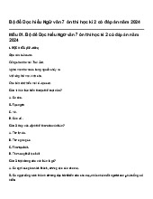 Bộ đề Đọc hiểu Ngữ văn 7 ôn thi học kì 2 có đáp án năm 2024