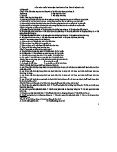 CÂU HỎI TRẮC NGHIỆM CHƯƠNG CẢM ỨNG Ở ĐỘNG VẬT - MÔN SINH HỌC