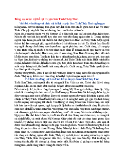 Văn mẫu lớp 6 Kết nối tri thức bài Đóng vai nhân vật kể lại truyện Sơn Tinh Thủy Tinh