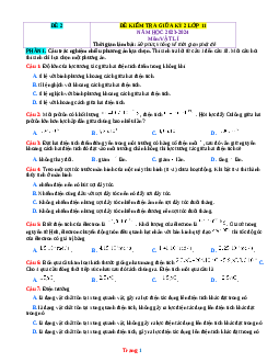 Đề kiểm tra giữa học kỳ 2 môn Vật Lý 11 sách Kết nối tri thức - Đề 2 (có đáp án)