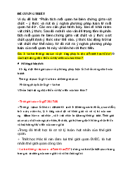 Đề cương Thảo luận Triết học - Triết học Mác-Lê nin | Trường Đại học Tài nguyên và Môi trường Hà Nội