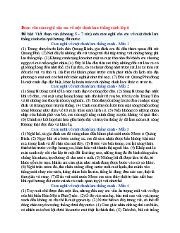 Văn mẫu lớp 6 Kết nối tri thức bài Đoạn văn cảm nghĩ của em về một danh lam thắng cảnh