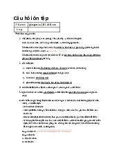 Câu hỏi ôn tập Môn Sinh lý bệnh | Đại học Kỹ thuật Y - Dược Đà Nẵng