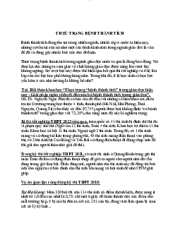 Tìm hiểu về Thực trạng về bệnh thành tích | Đại học Sư Phạm Hà Nội