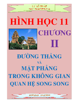 Đường thẳng và mặt phẳng trong không gian, quan hệ song song – Lư Sĩ Pháp