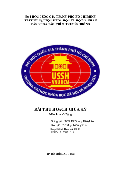 BÀI THU HOẠCH VỀ CHUYẾN ĐI BẢO TÀNG 2 | Lịch Sử Đảng Cộng Sản Việt Nam | Đại học Khoa học Xã hội và Nhân văn, Đại học Quốc gia Thành phố HCM