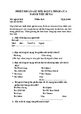 Phiếu Khảo Sát Mức Độ Ưa Thích Người Tiêu Dùng | Môn Quản lý tổng thể doanh nghiệp - Đại học Sư phạm Kỹ thuật Thành phố Hồ Chí Minh