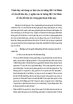 Tư tưởng Hồ Chí Minh về vấn đề dân tộc | Đại học Thủy Lợi