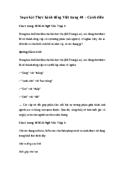 Soạn bài Thực hành tiếng Việt trang 48 | Ngữ văn 7 sách Cánh diều