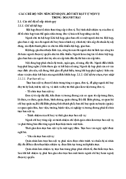 Các chế độ nề nếp chính quy, bố trí tratah tự nội vụ trong doanh trại