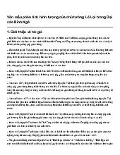 Văn mẫu phân tích hình tượng của chủ tướng Lê Lợi trong Đại cáo Bình Ngô | Bài văn mẫu lớp 10