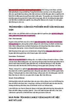 Tài liệu Tâm lý đầu tư | Đại học Khoa học và Công nghệ Hà Nội
