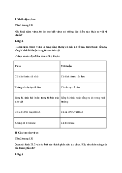 Giải Sinh học 10 Bài 21: Khái niệm, cấu tạo và chu trình nhân lên của virus | Cánh diều